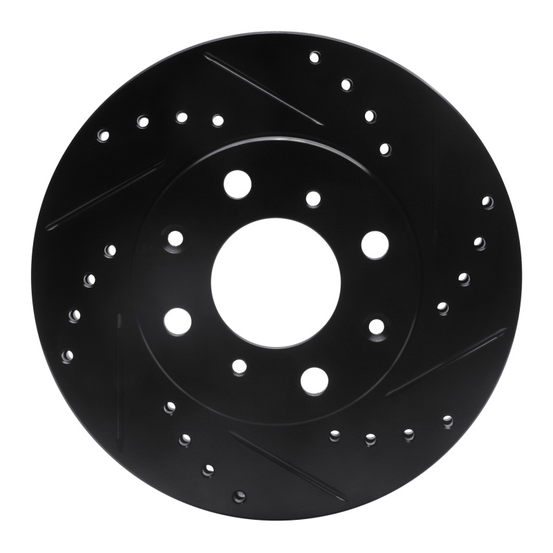 Honda Civic Brake Rotor (1) - Front Right - R1 Concepts - Drilled & Slotted - Black - `90-`00 Honda Civic Brake Rotor (1) - Front Right - R1 Concepts - Drilled & Slotted - Black - `90-`00